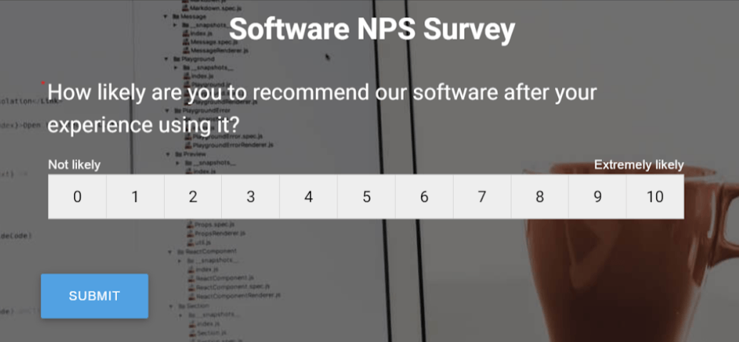 Software NPS Survey Template