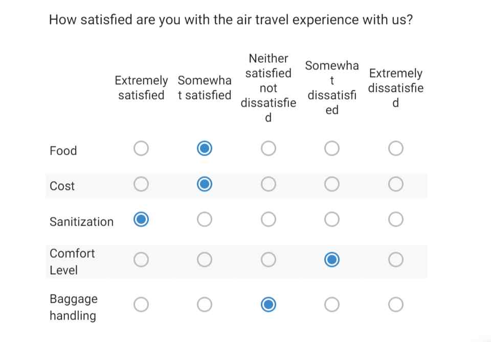 limit the number of response options per question