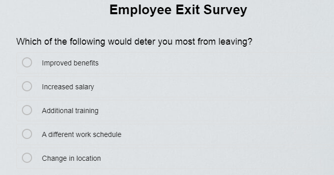 Exit Survey