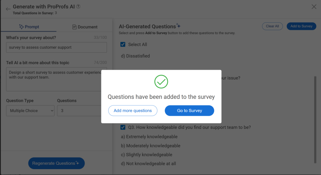 Create a survey