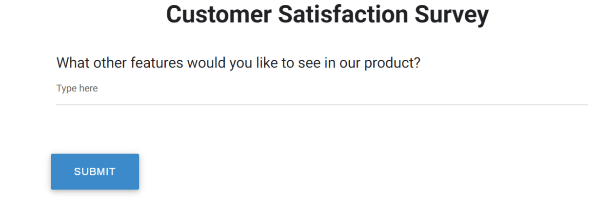 Customer Satisfaction Email Survey