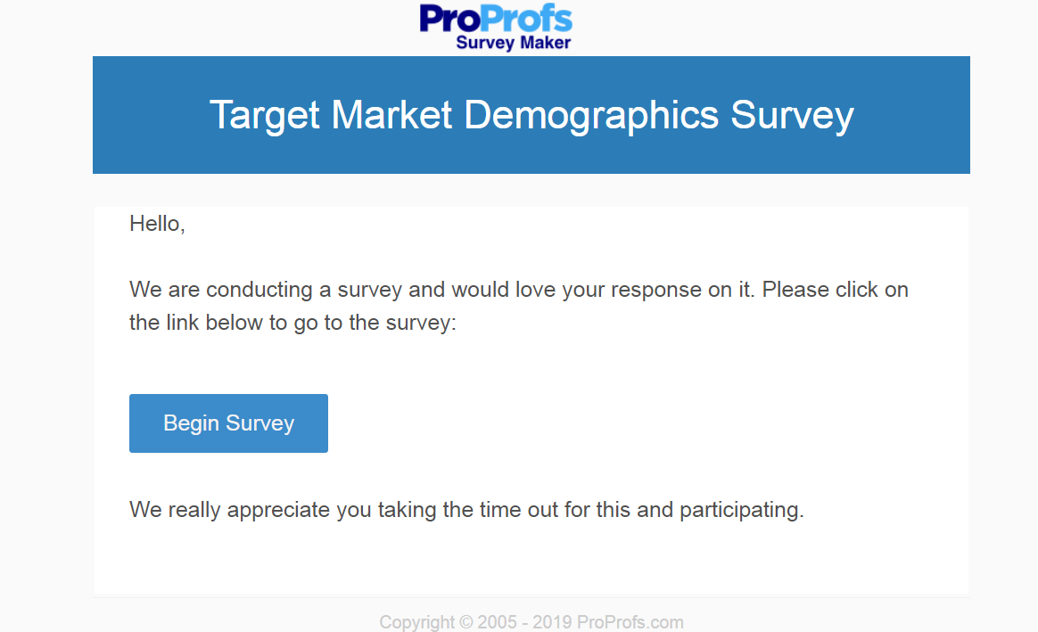 Redirect Email Survey