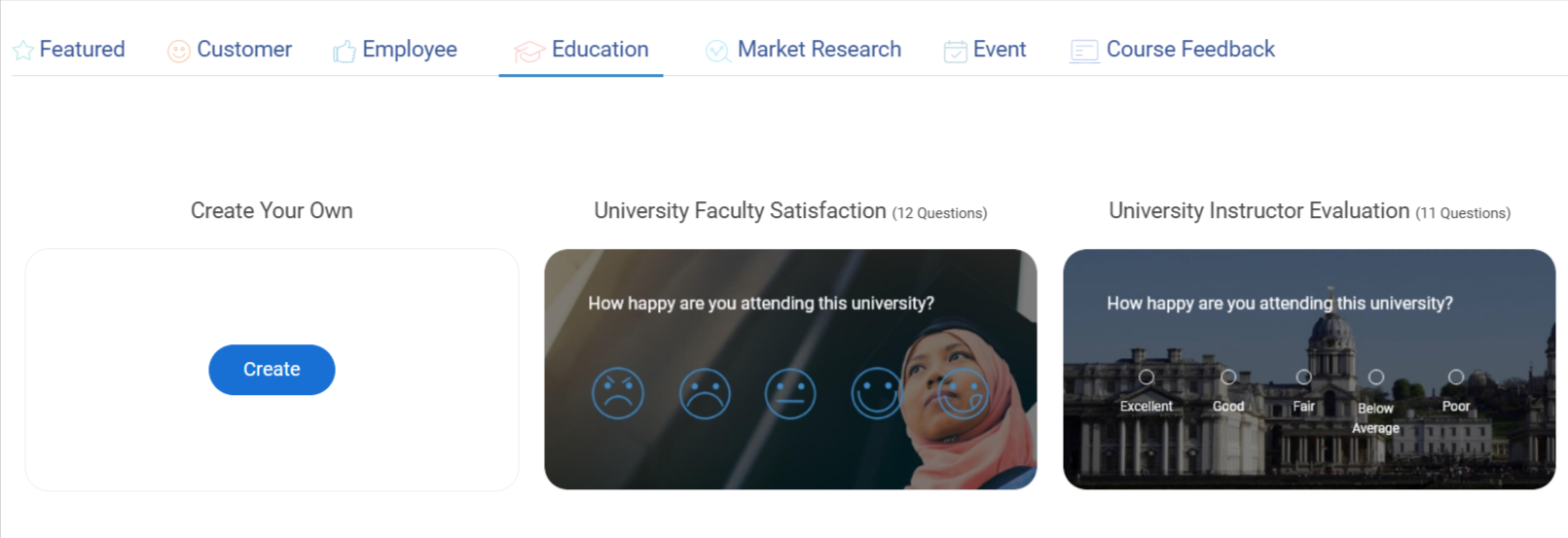 Education Survey Templates