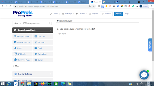 Website survey
