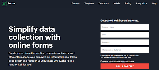 zoho forms