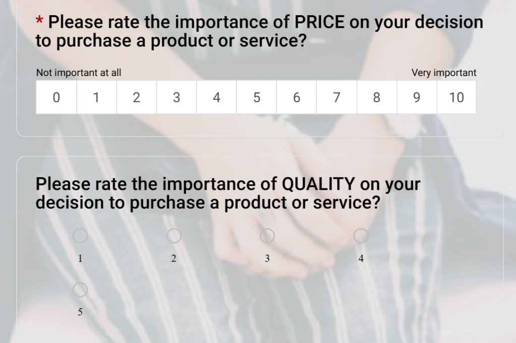 psychographic consumer survey template