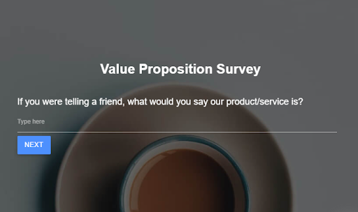 value proposition survey