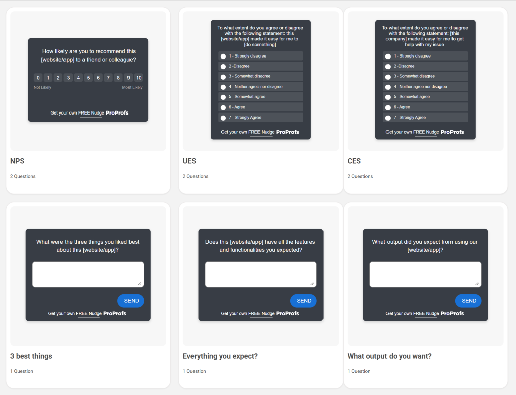 Qualaroo templates to collect customer feedback in the moment