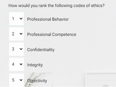 multiple choice example