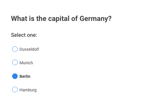 multiple choice question
