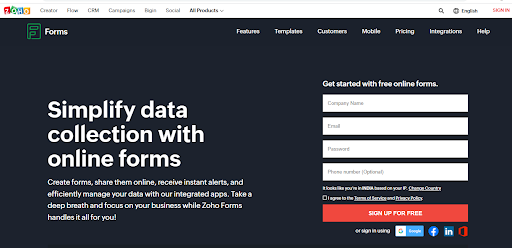 zoho forms