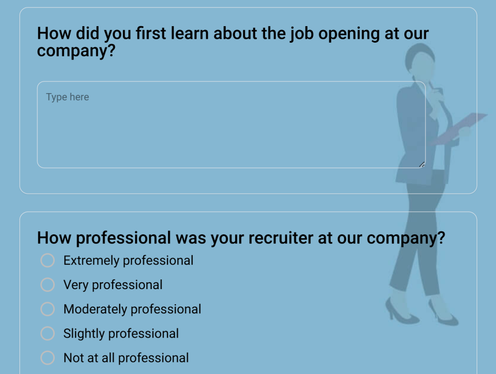 recruitement HR survey template