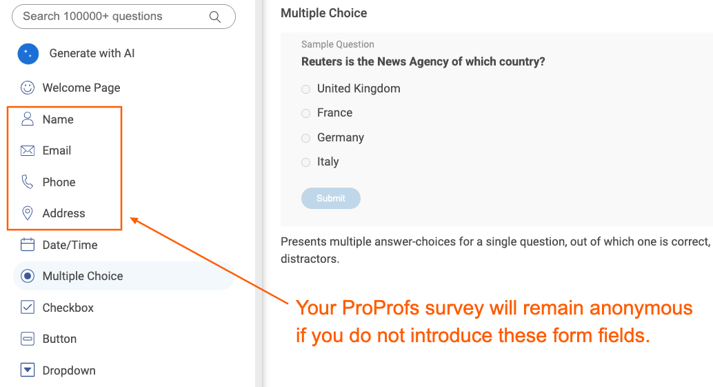 Anonymous Survey