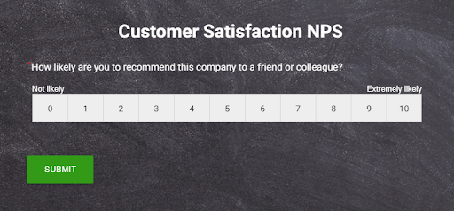 Customer satisfaction nps survey template