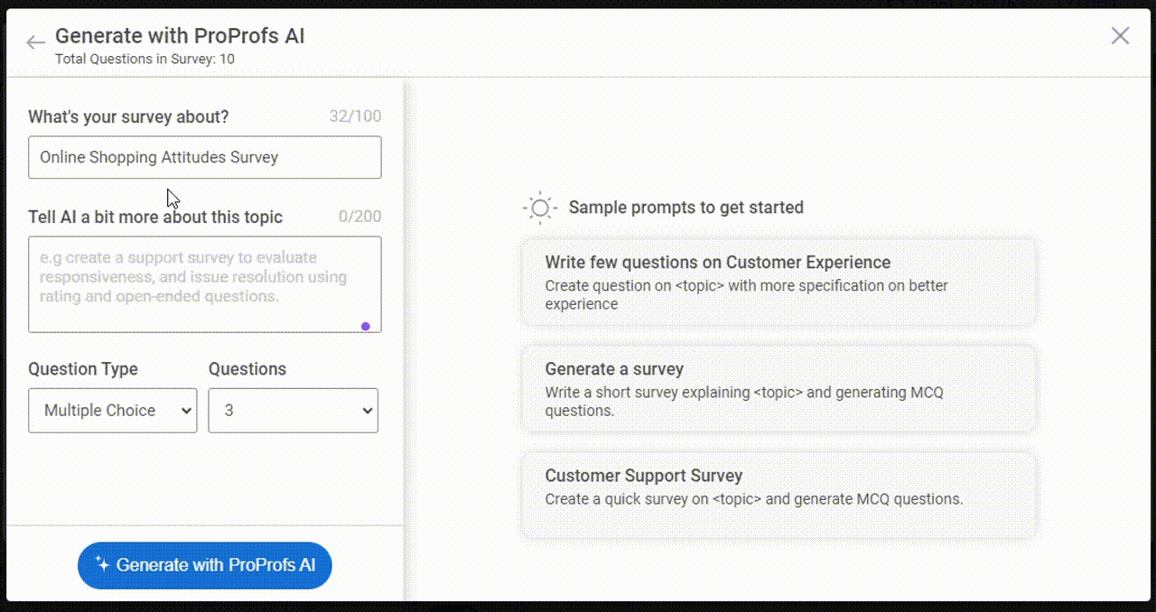 Generate Survey with AI