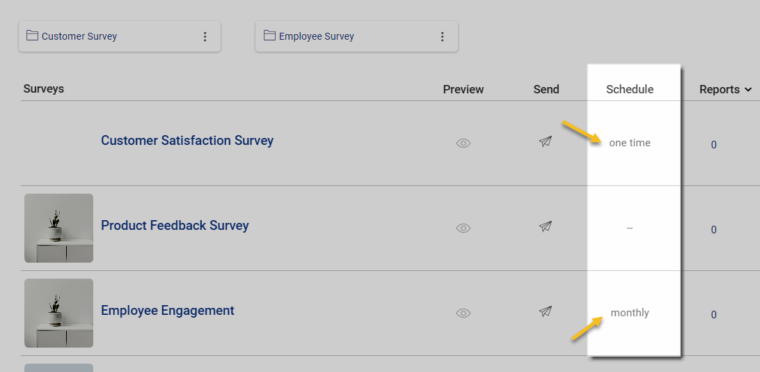 Survey Scheduling