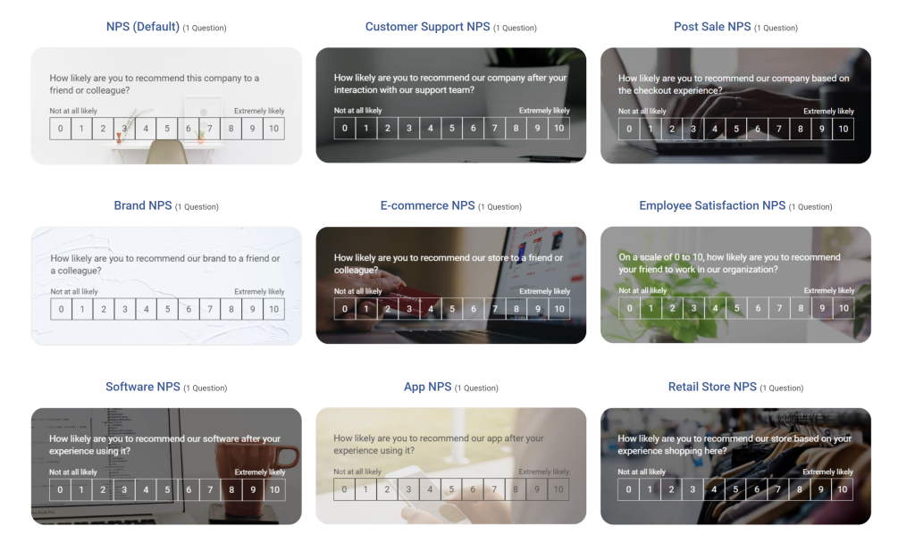 ProProfs Survey Maker NPS email survey templates