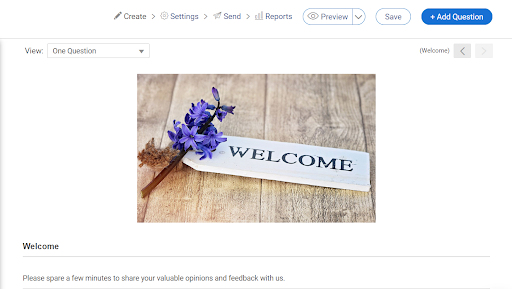 Welcome page