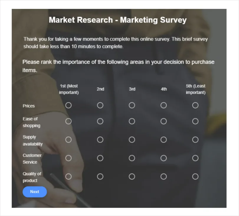 market research survey design