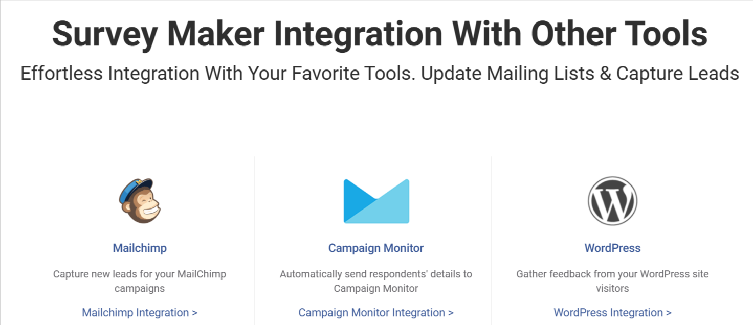 Survey Maker Integrations