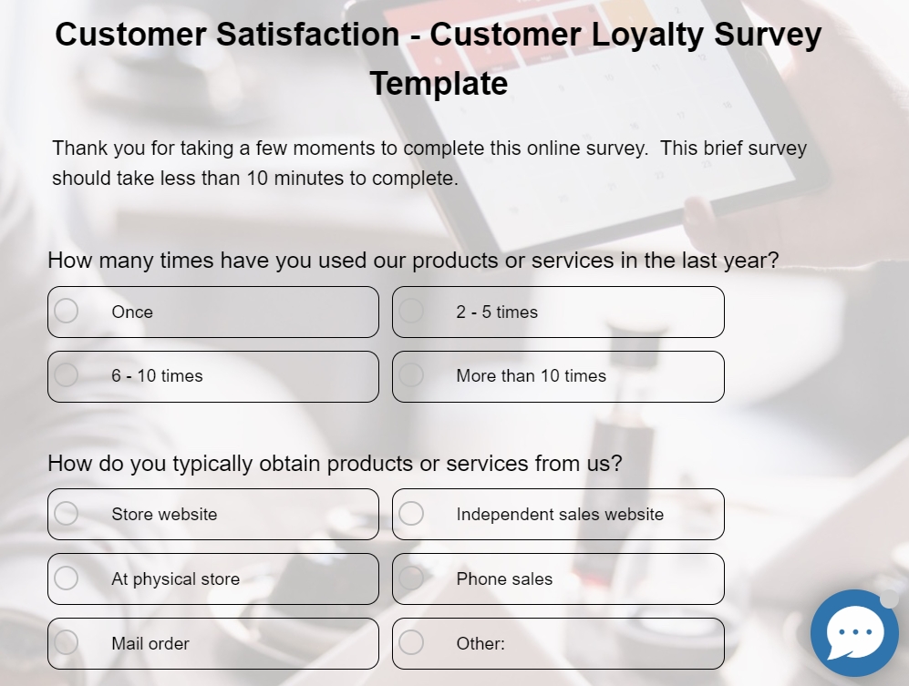 Customer Loyalty Survey Template
