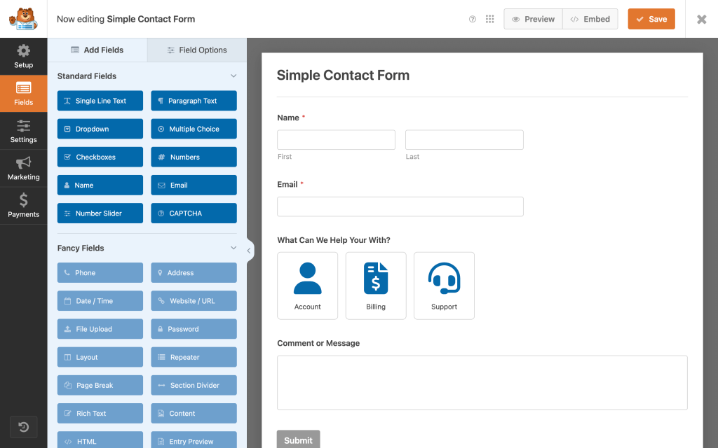 WP Form, a Formstack alternative