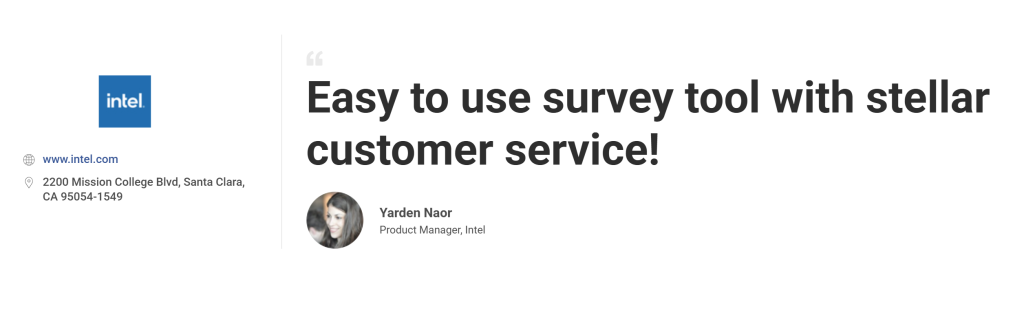 Intel Case Study ProProfs Survey Maker