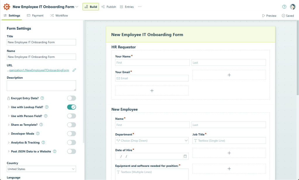 cognito forms online builder