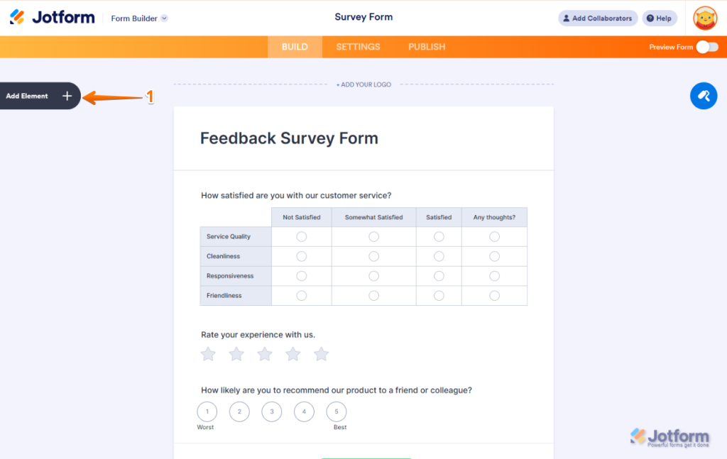 Jotform - Best SurveySparrow alternative for Drag-and-Drop Form Building With No Coding Required