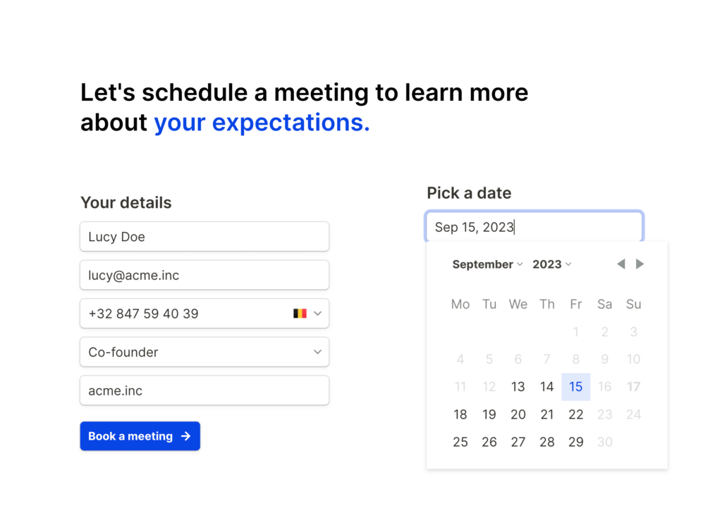 Tally software for form building