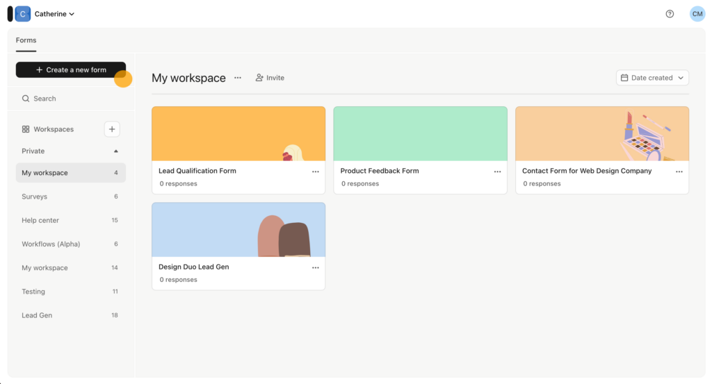 Typeform online form creator