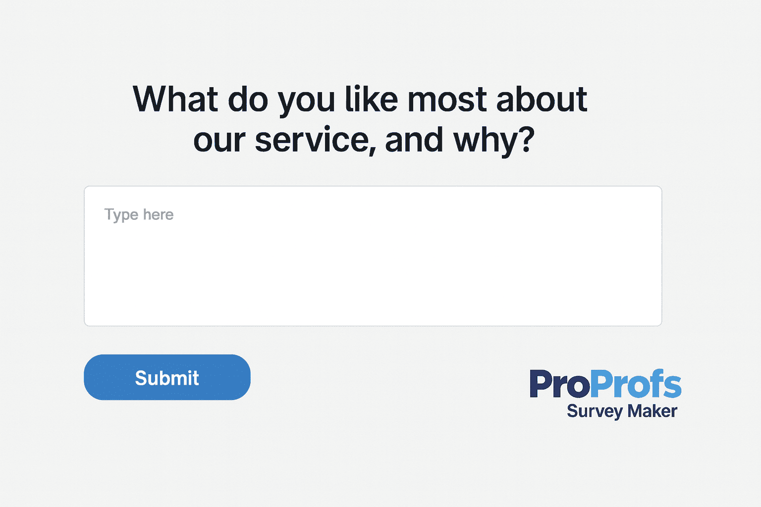 Open-ended survey question example