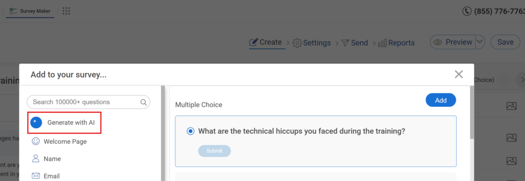 training survey question