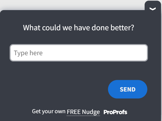 website survey question for Open-feedback