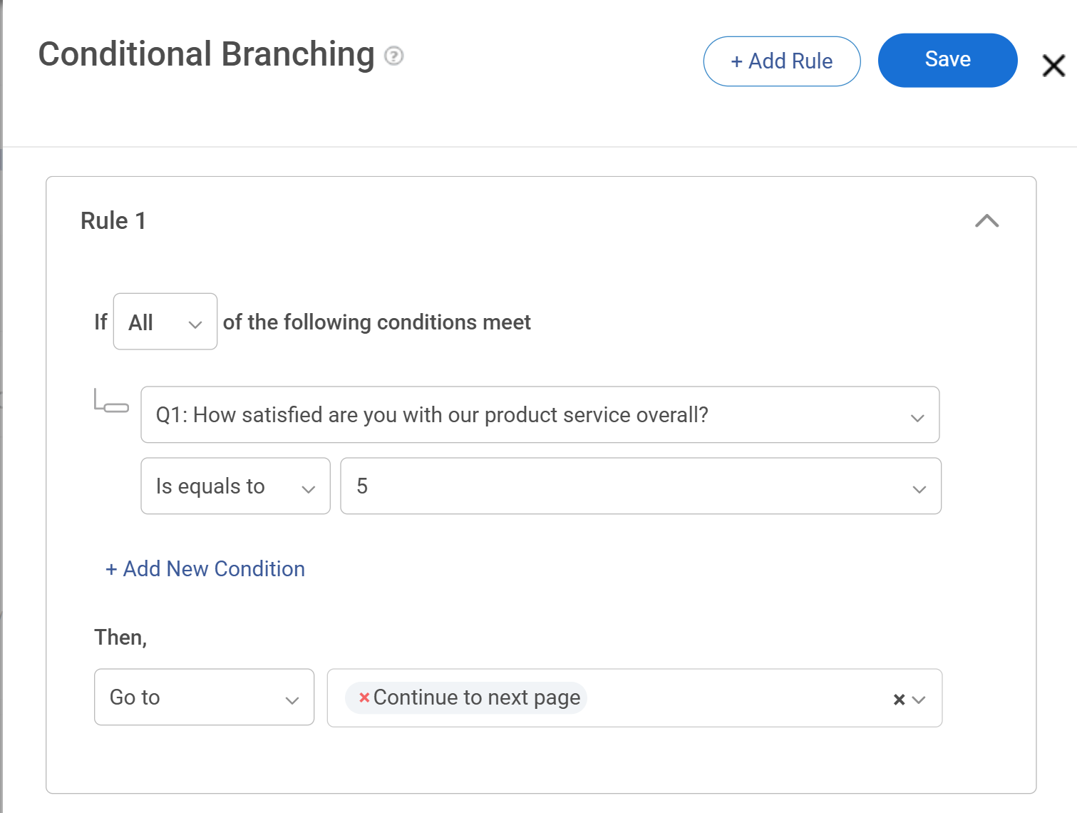 Conditional branching
