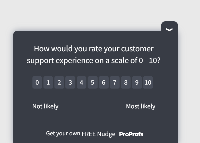 Customer Support & Service close ended template