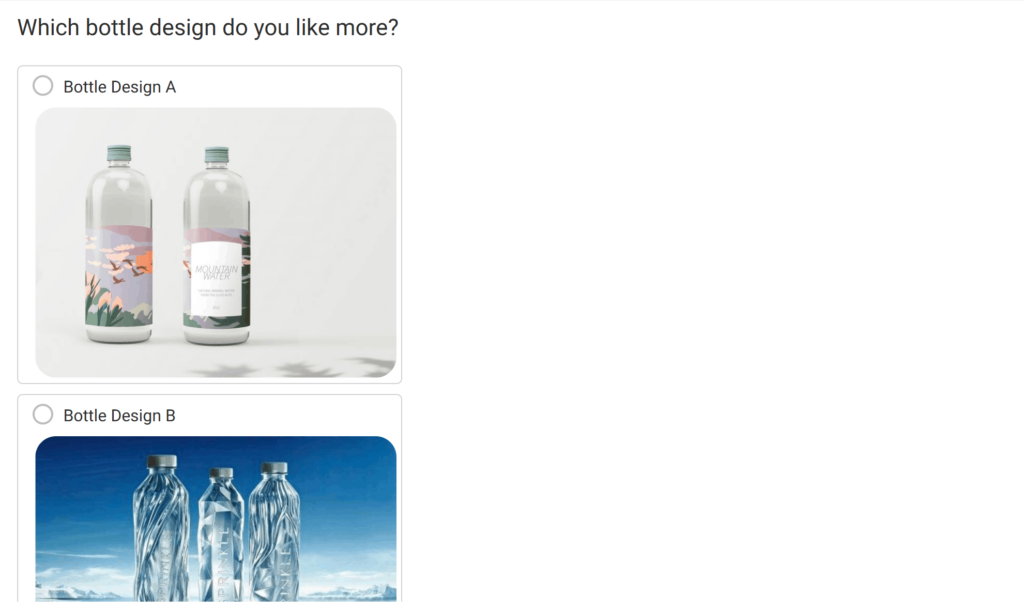 Product Comparison image surveys