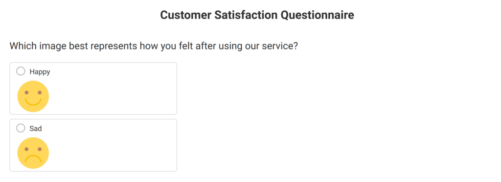 Emotion-Based Feedback using image surveys