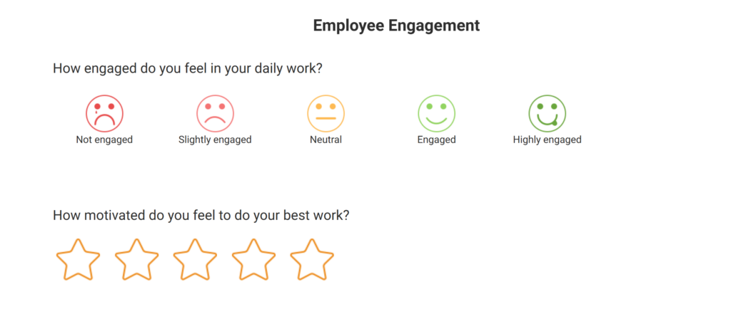 employee engagement close ended survey