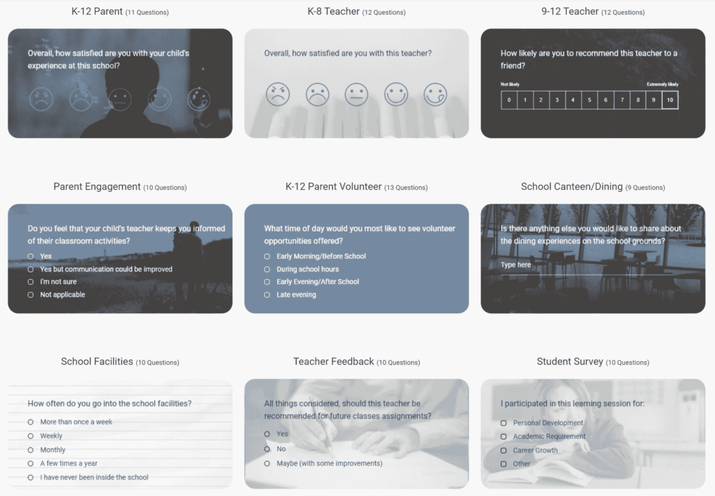educational questionnaires