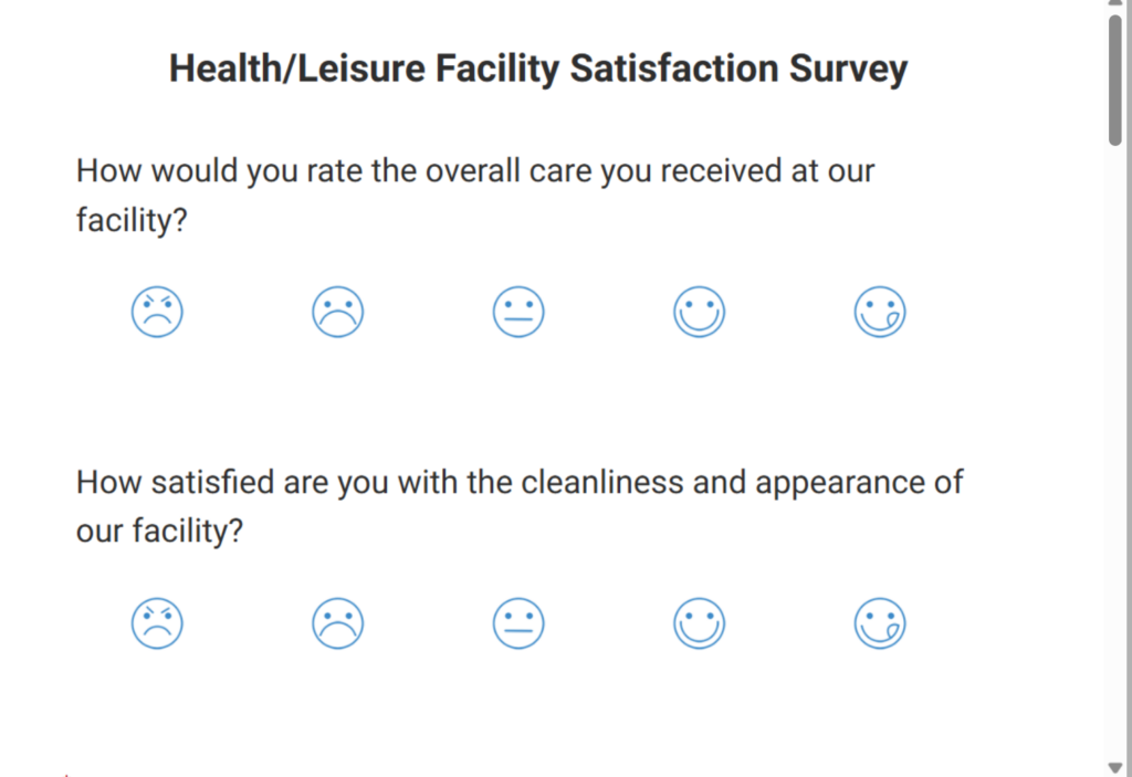healthcare facility questionnaire