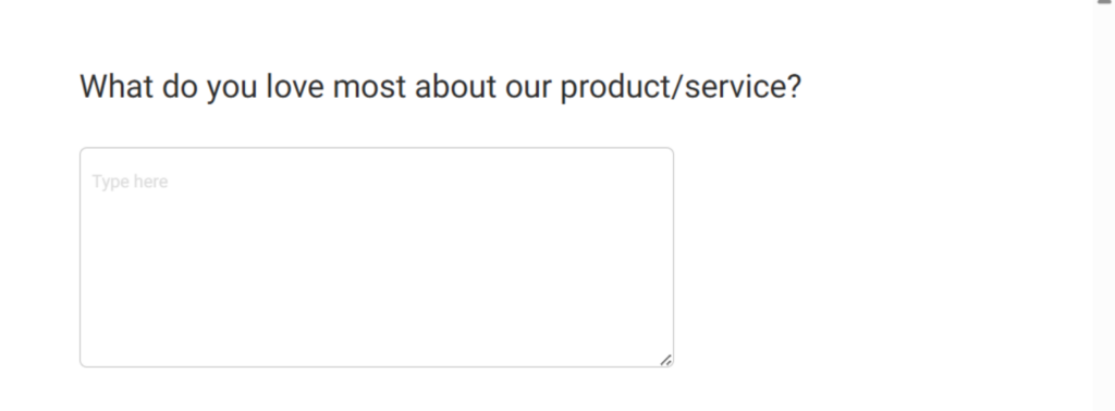  SM template for open-ended questions