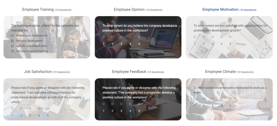 employee psychology questionnaires