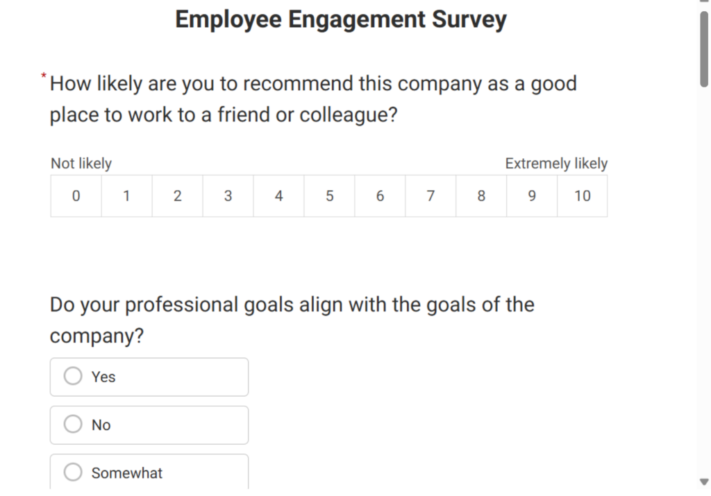 employee engagement template