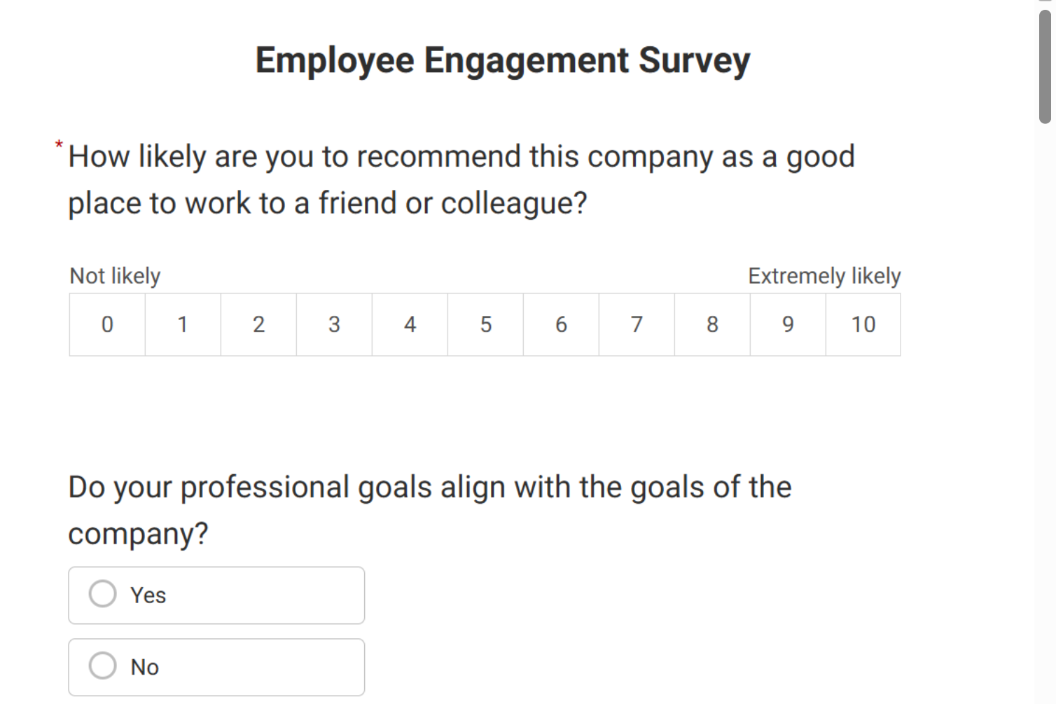 employee engagement survey