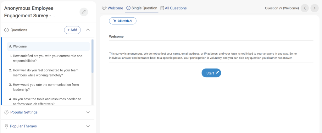 Paste Your Disclaimer Into the Survey's Opening Screen