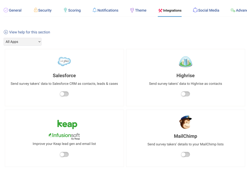 proprofs survey maker integrations